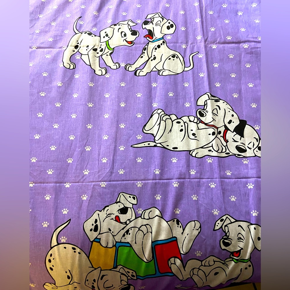 Vintage 101 Dalmatians Flat Twin Sheet